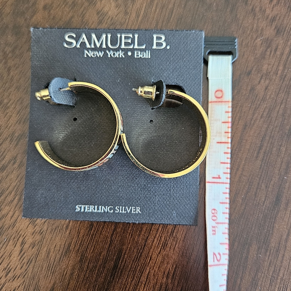 Samuel B gold plated necklace & earrings set, gold - Picture 6 of 7